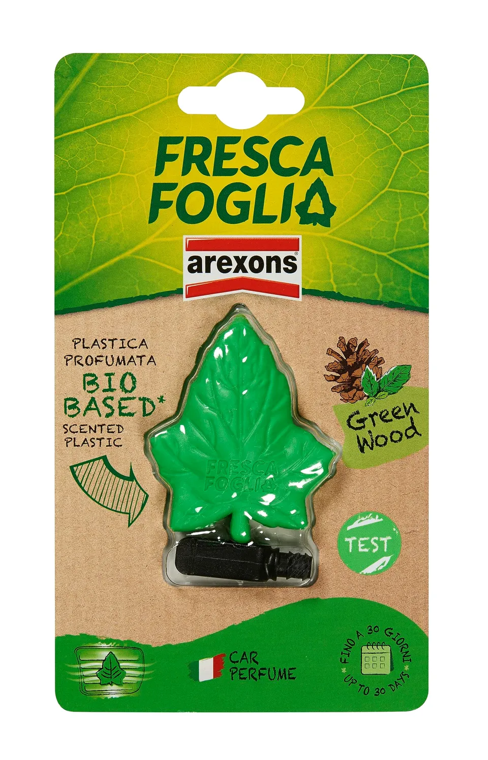 arexons-fresca-foglia-profumatore-auto-bocchetta-green-wood image 1