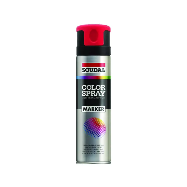 soudal-color-spray-marker-500ml-rosso-fluo image 1