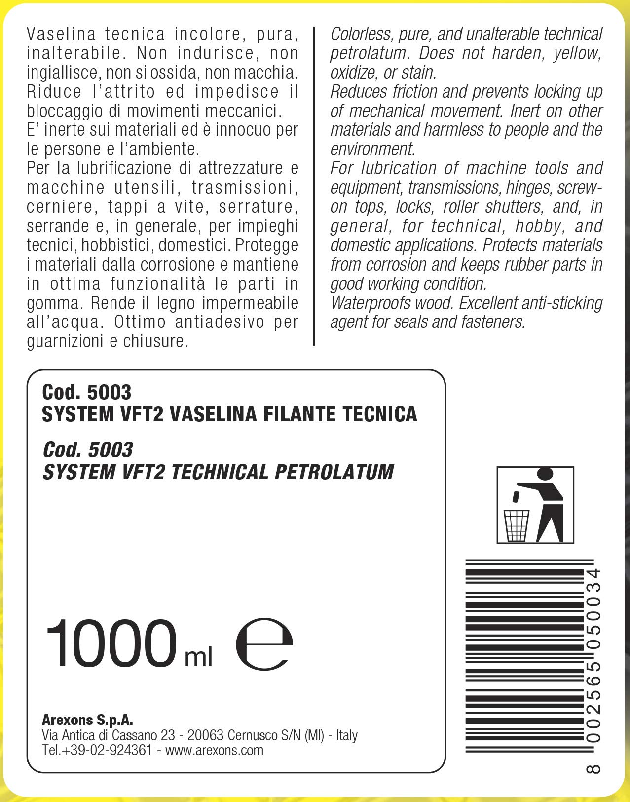 arexons-system-vft2-vaselina-filante-tecnica-1000-ml image 3