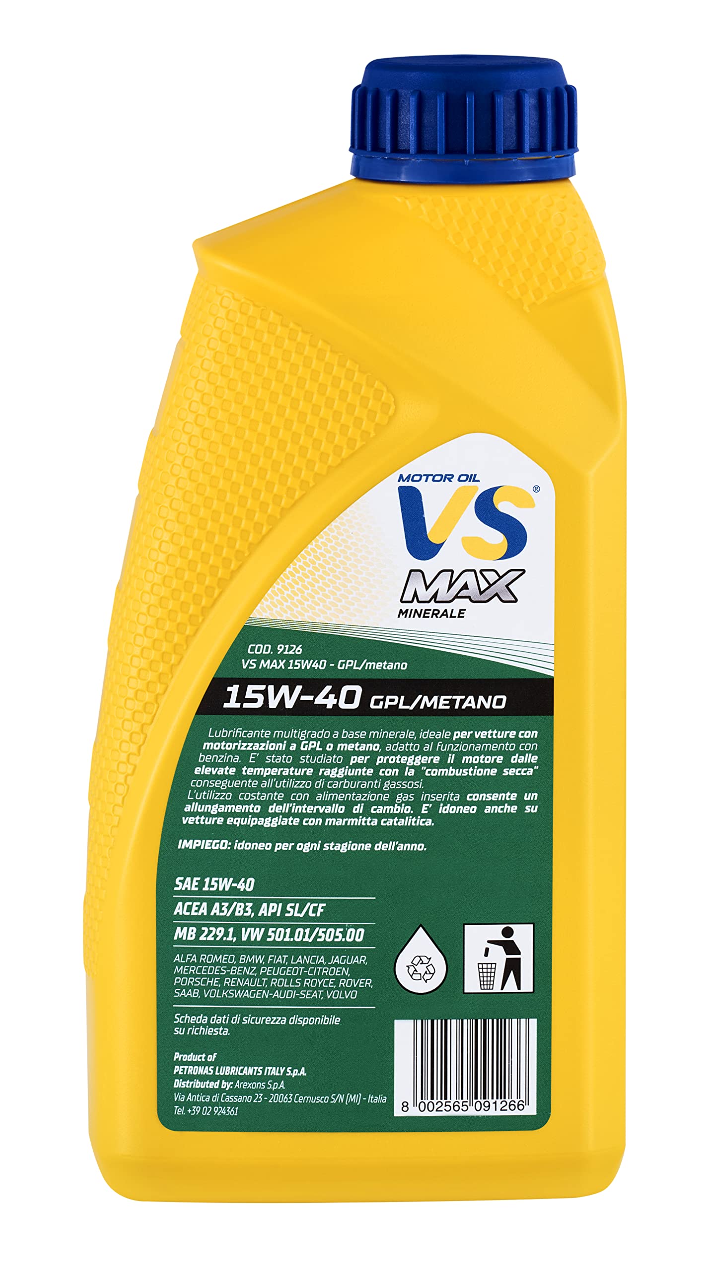 arexons-vs-max-15w-40-minerale-gpl-metano-1-l-olio-motore image 3