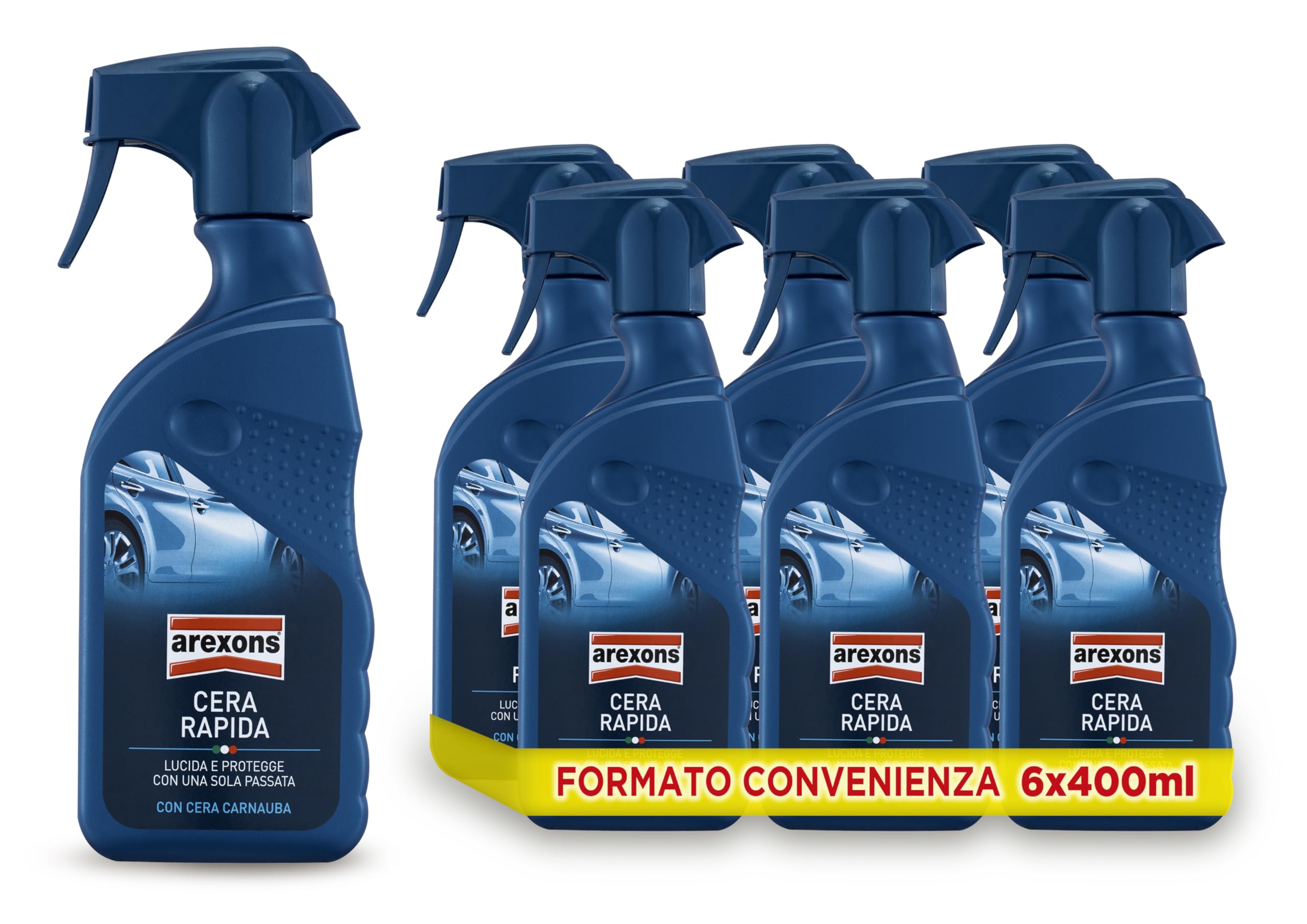 arexons-cera-rapida-spray-6x400-ml-lucidante-protettivo-auto image 1