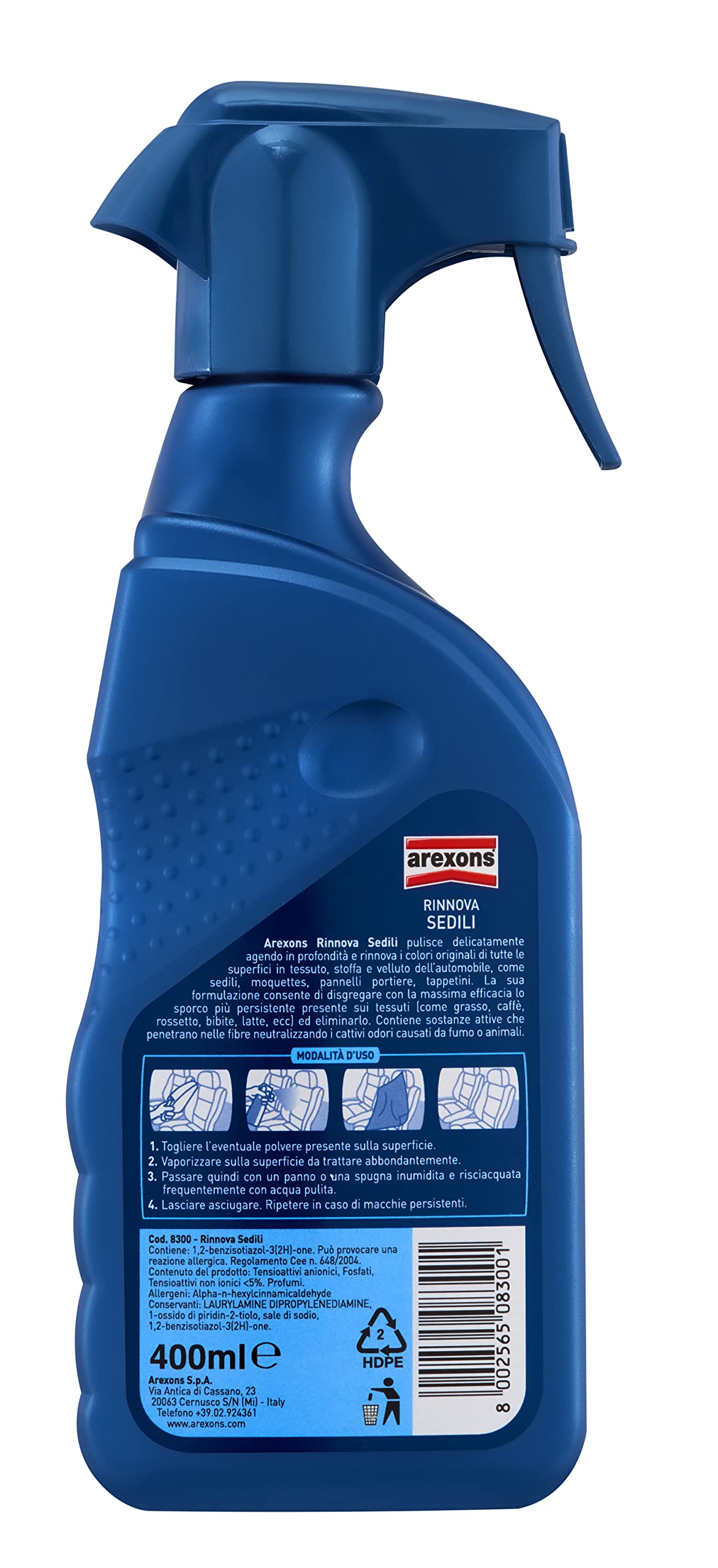 arexons-rinnova-sedili-pulitore-tessuti-auto-400-ml image 2