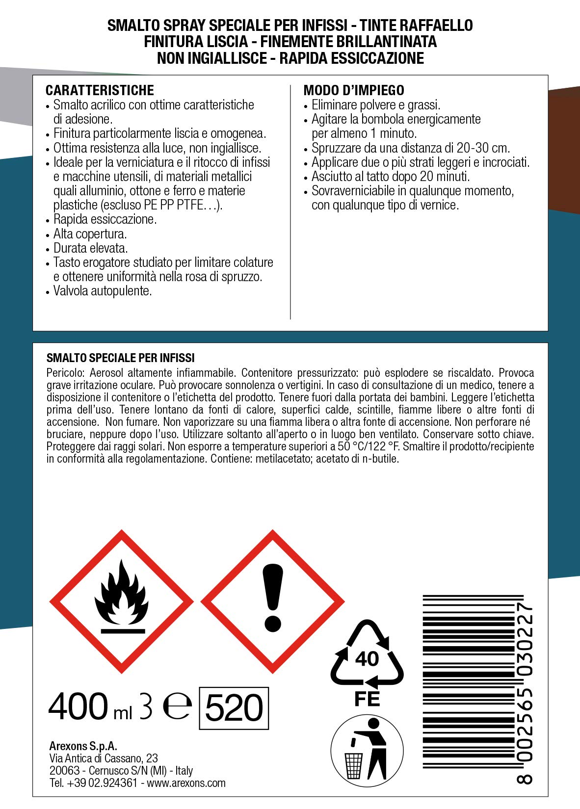 arexons-smalto-speciale-metalli-tinte-raffaello-speciale-infissi-spray image 3
