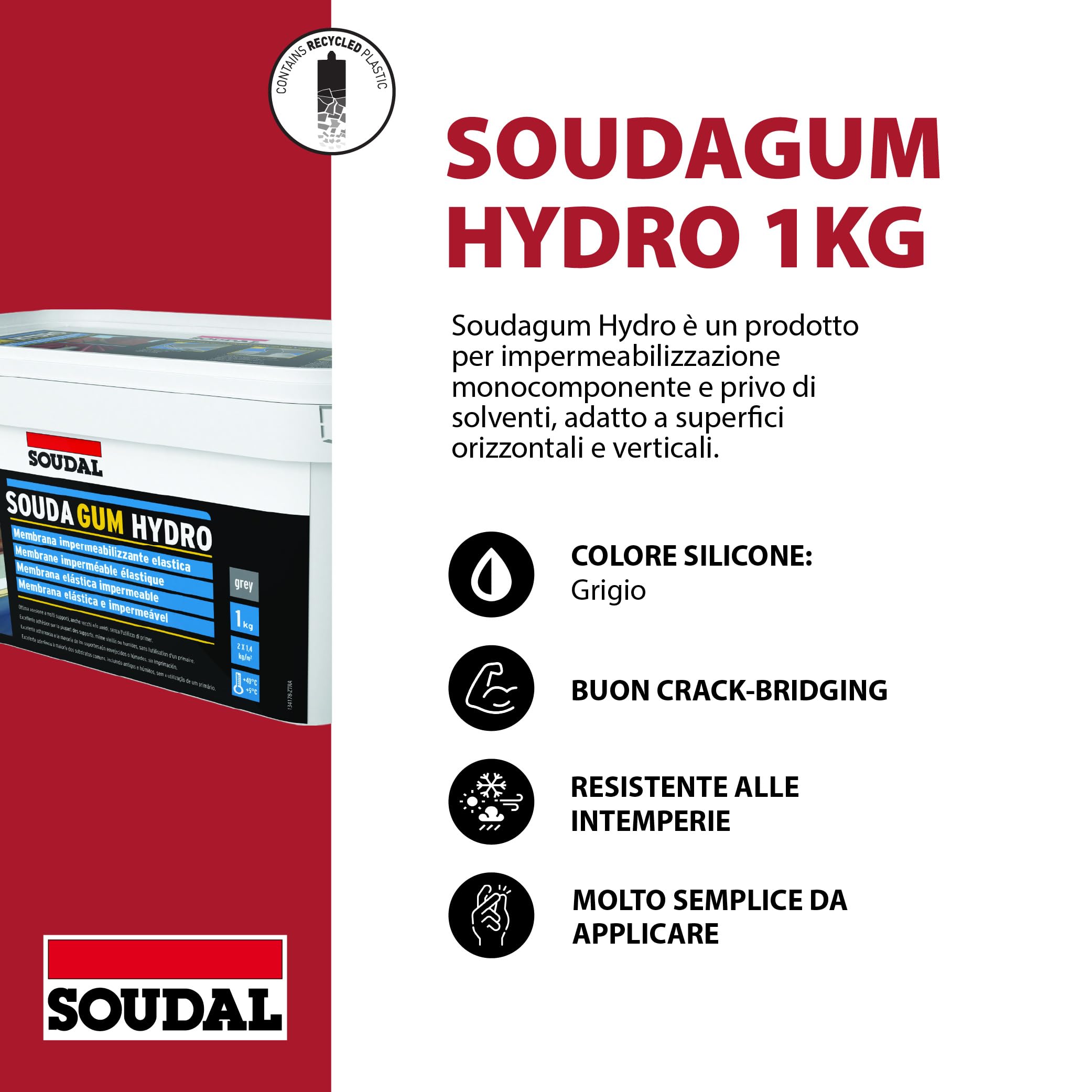soudal-soudagum-hydro-kit-guaina-impermeabilizzante-1-kg-grigio image 2
