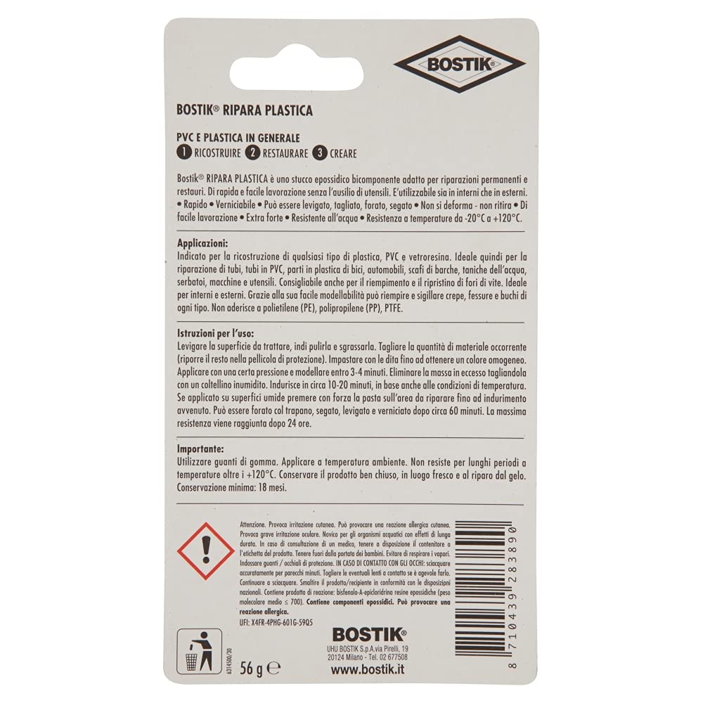 bostik-ripara-plastica-stucco-bicomponente-56-g-per-restauro-plastica image 2