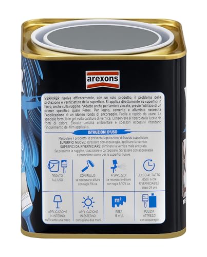 arexons-vernifer-smalto-antiruggine-gel-grigio-medio-brillante-750ml image 4