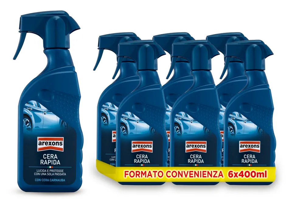 arexons-cera-rapida-spray-6x400-ml-lucidante-protettivo-auto image 1
