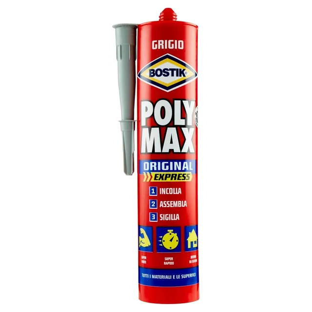 bostik-poly-max-original-express-grigio-cartuccia-425-gr image 1