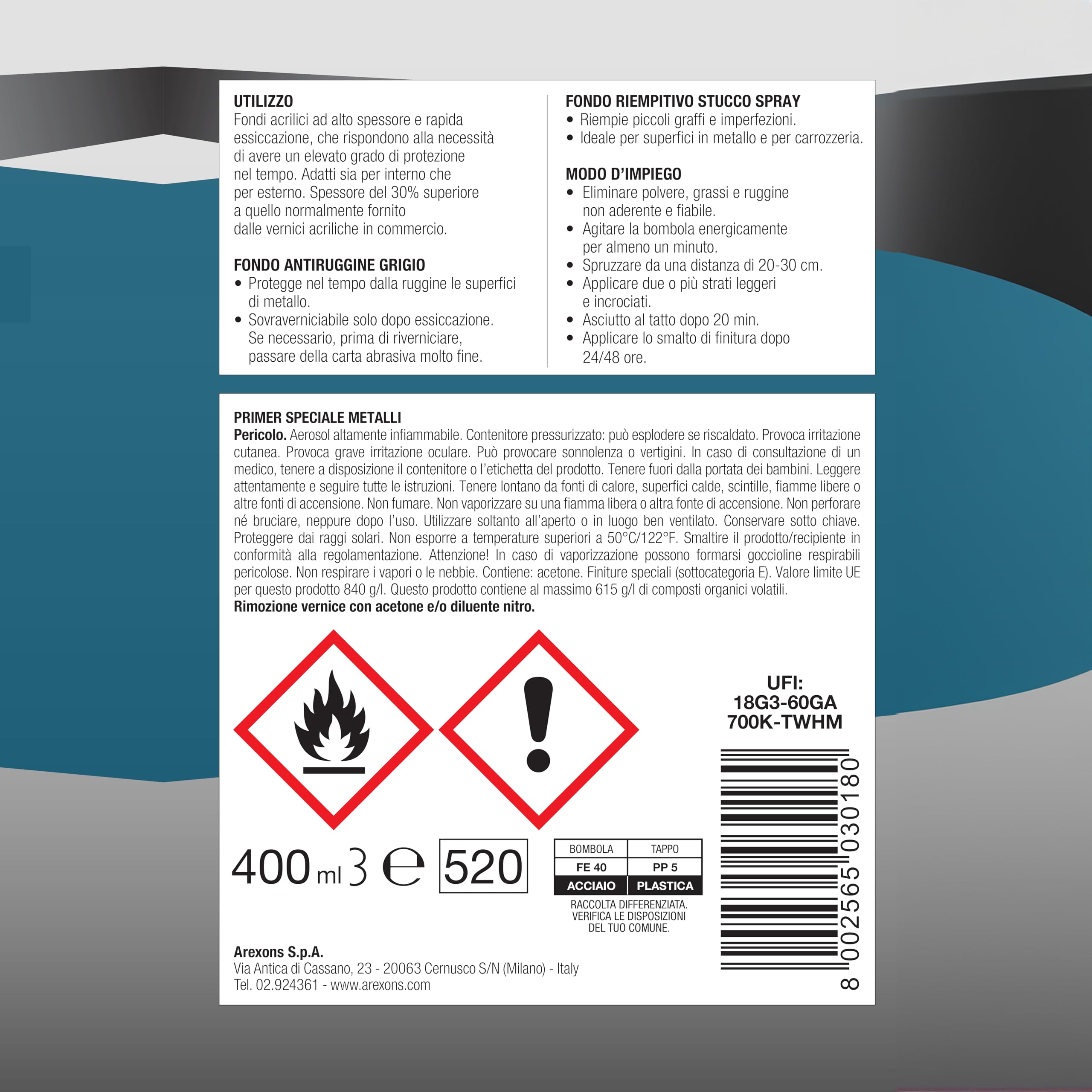 arexons-primer-spray-metalli-6-x-400ml-antiruggine image 2