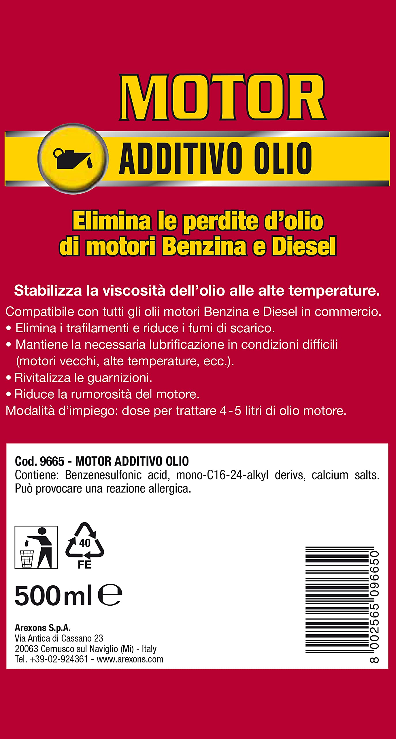 arexons-additivo-olio-motore-500-ml-pulitore-e-protettivo-diesel-e-benzina image 3