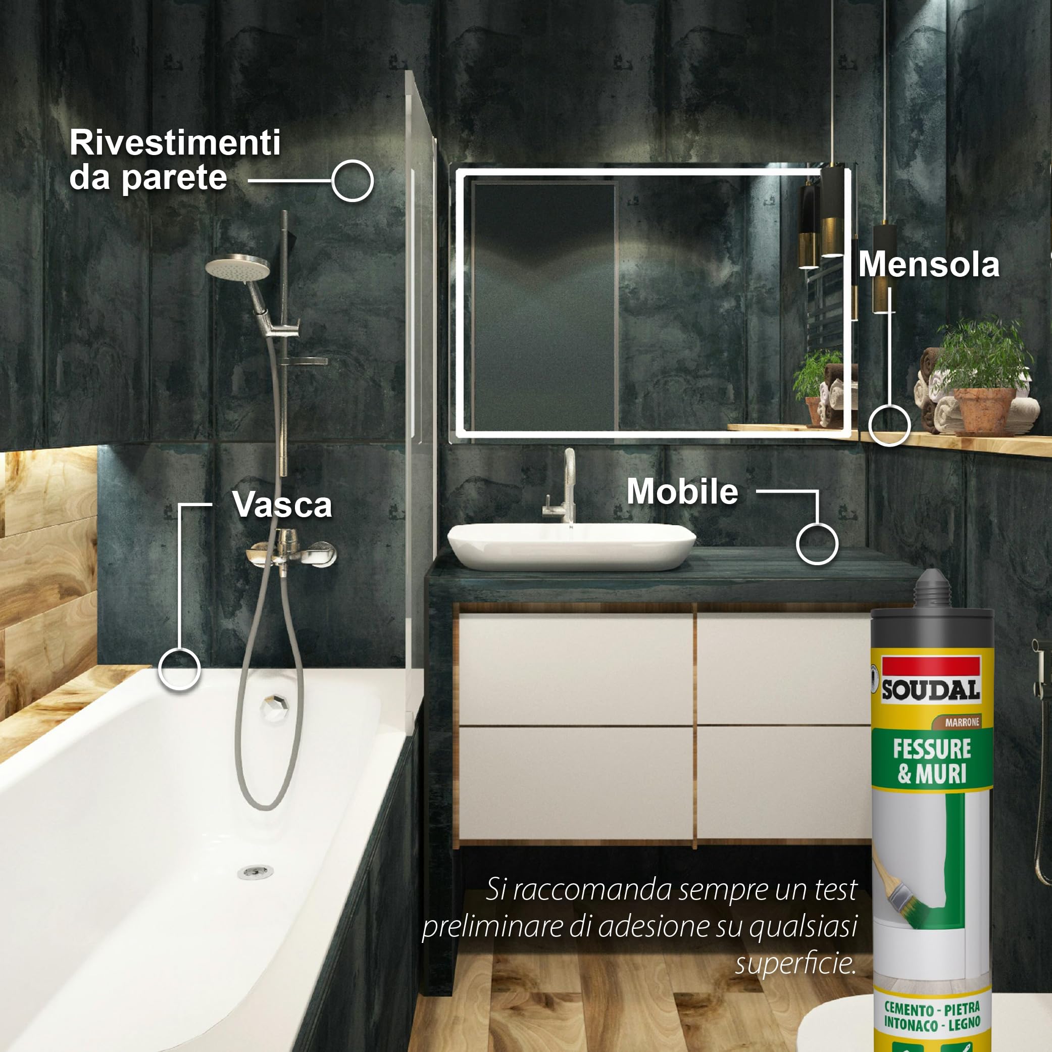 soudal-acryrub-acrilico-fessure-300ml-marrone-verniciabile image 5